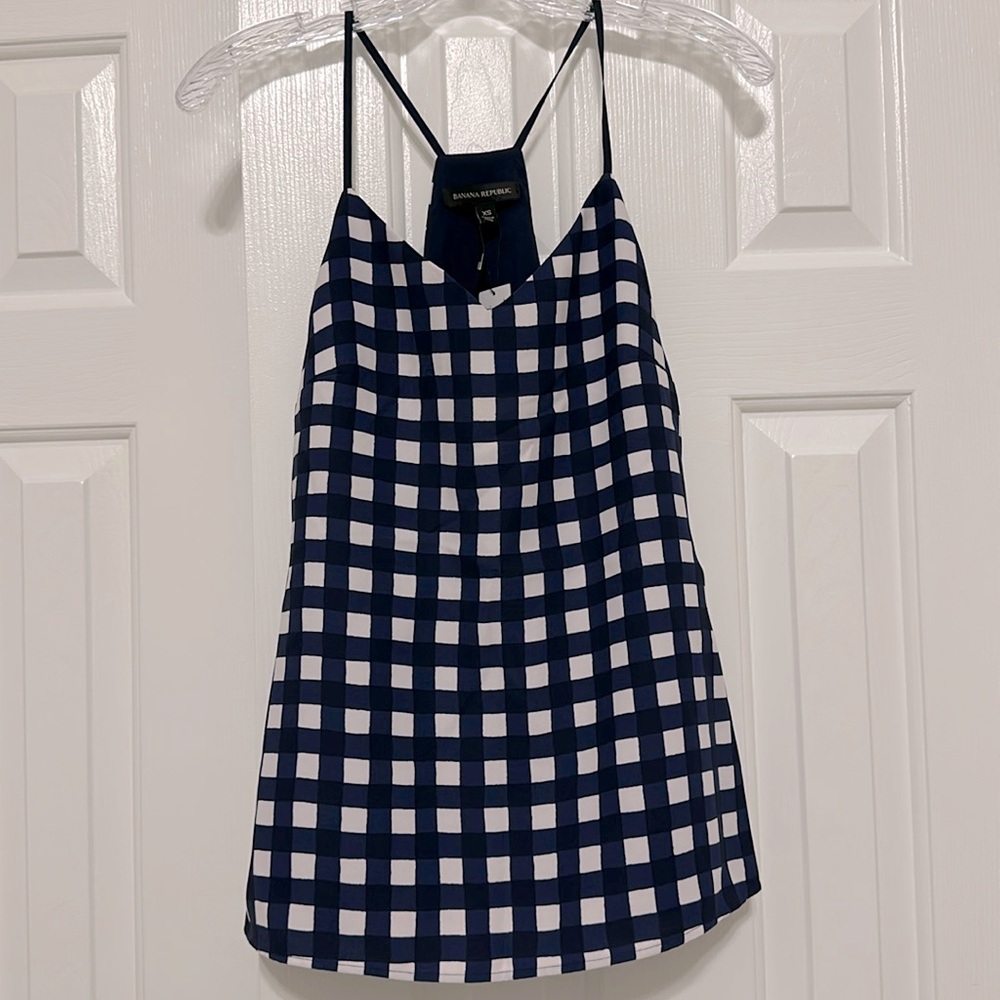 Banana Republic gingham tank top, XS, NWT